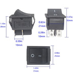 【5-1PCS】Rocker Switch DPST 40A 12V DC 4 Pin 2 Position Switch ON Off Toggle Switch 30A 250V AC 120V T125 KCD2 KCD4 Rocker Swit