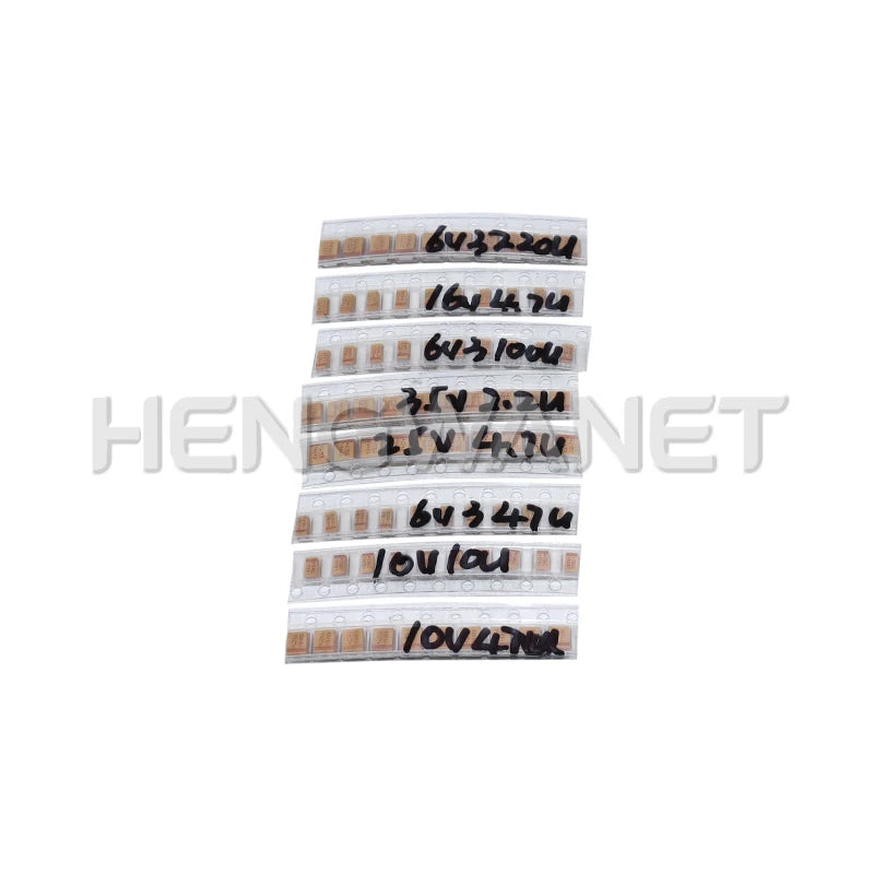 150PCS SMD Tantalum Capacitor Assortment Kit 1uf-220uf A/B Case Tantalum Capacitors Set 1UF 2.2UF 4.7UF 10UF 47UF Capacitors