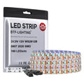 WS2812B RGB LED Light Strip 160 LEDs 2.7mm 5mm WS2812 Lights 0807 2020 Individually Addressable Smart Pixels Magic 5V 12V IP30