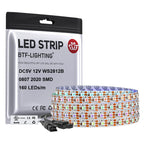 WS2812B RGB LED Light Strip 160 LEDs 2.7mm 5mm WS2812 Lights 0807 2020 Individually Addressable Smart Pixels Magic 5V 12V IP30