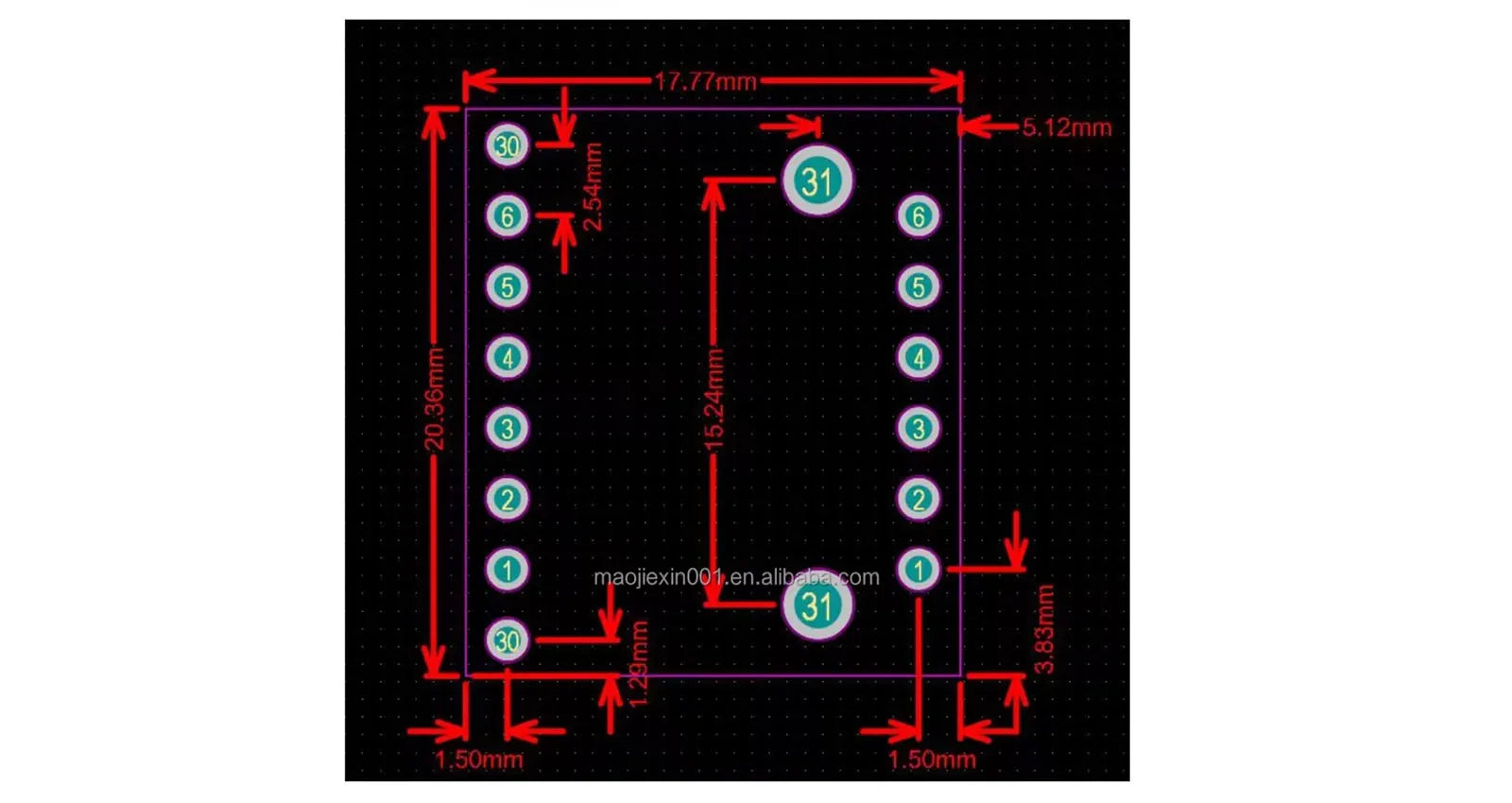6-axis IMU module BMI323 ICM-45686 6DOF accelerometer gyroscope and motion sensor BMI323 / ICM-45686 optional.