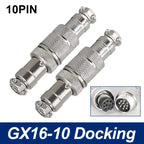 GX16 Docking Aviation Connector 2 3 4 5 6 7 8 9 10 Pin Male Female Plug Socket Inline Wire Panel Cable Connector Adapter Joint
