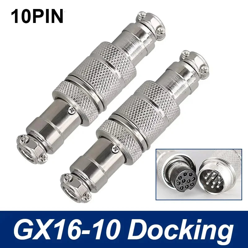 GX16 Docking Aviation Connector 2 3 4 5 6 7 8 9 10 Pin Male Female Plug Socket Inline Wire Panel Cable Connector Adapter Joint