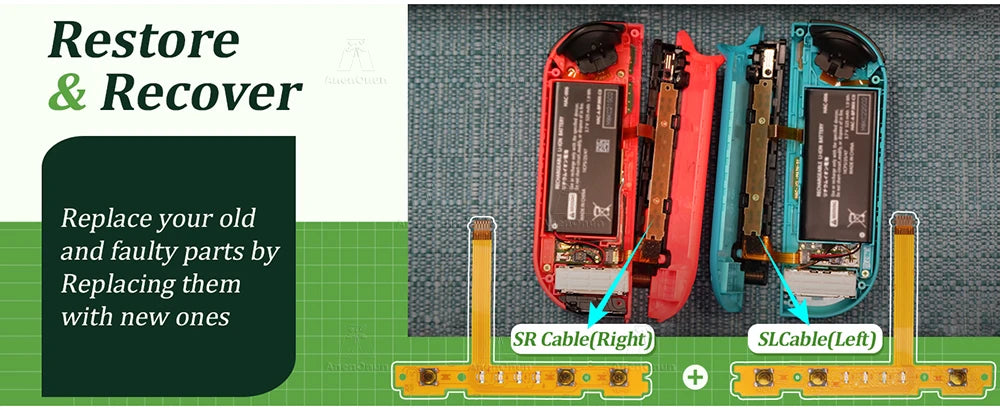 SL/SR Button Flex Cable for Switch/Switch OLED Premium Joy Con Key Ribbon Side Indicator Light Cable Replacement Repair Parts