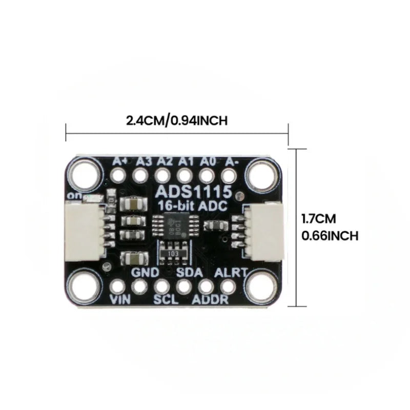 ADS1115 ADS1015 16-bit/12-bit ADC Programmable Gain Amplifier 4-channel Compatible with STEMMA QT/Qwiic