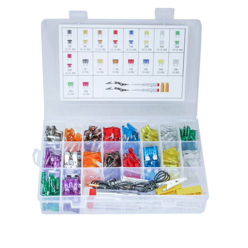 306PCS Car Fuse 5A 10A 15A 20A 25A 30A 35A Amplifier with Box Clip Combination Car Blade Fuse Set with Inspection Circuit Electr