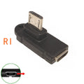 Micro USB data adapter male female USB connector, female male 5-pin Micro USB connector, left and right corners, 90 degrees