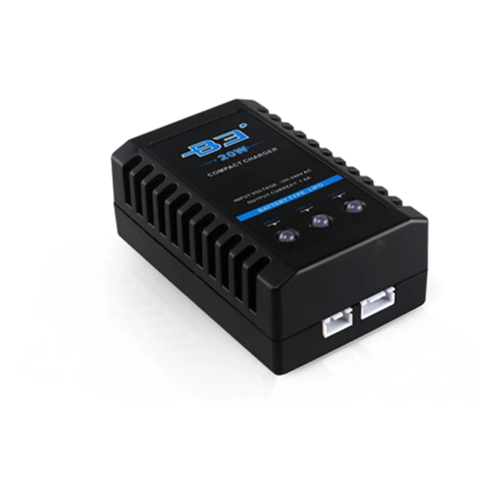 Professional 10W 20W B3 Compact Balance Charger 100 - 240V With 3 Led Light for 2S 3S 7.4V 11.1V Lithium LiPo Battery B3AC