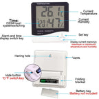 Indoor LCD Digital Thermometer Hygrometer - Electronic Temperature & Humidity Meter Sensor Gauge Weather Station for Home