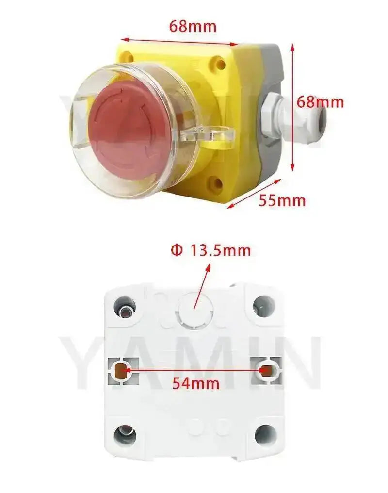 EX Emergency Stop Push Button Switch Box 1P Latching Lock Electrical Elevator Lift Rain-proof Explosion Proof 1NO 1NC LA38-11ZS