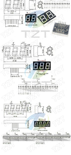 TZT 0.28/0.36/0.4/0.56 inch LED display 7 Segment 1/ 2 / 3 / 4 Bit Digit Tube Red Common Cathode / Anode Digital led 7segment