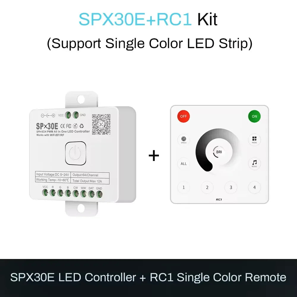 LED Controller Universal Wifi SPI Pixel Dimmer SP530E Addressable Controller PWM RGB RGBW RGBCCT LED Dim 5-24V LED Light