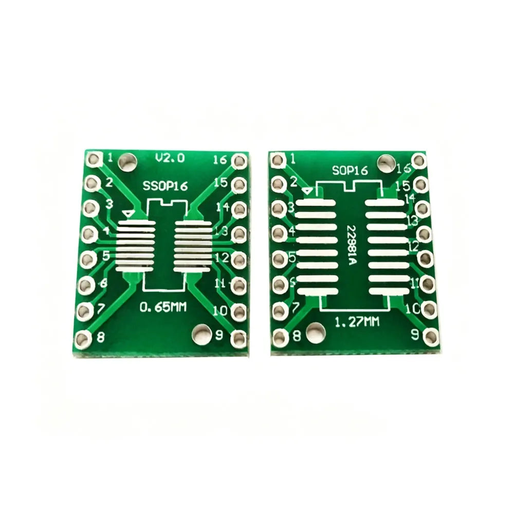 10pcs SOP to DIP patch adapter board SOP8 SOT23 10 SOP16 SOP20 24 SOP28 TSSOP TQFP QFN IC test board PCB double-sided printing