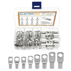 60/100/170pcs SC Bare Bolt Hole Tinned Copper Cable lugs Battery Terminal Wire Terminals Connector Suit SC10-6 SC16-8 SC25-8