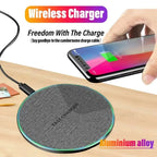 Ultra-Thin Fast Wireless Charger Pad for Samsung Galaxy S25  iPhone 17 16 15 14 13 Pro Max Wireless Induction Charging Station