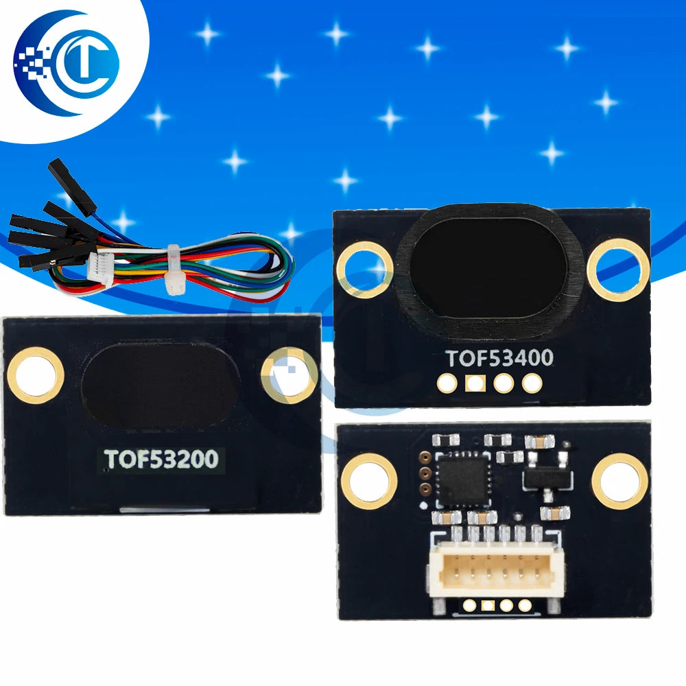 TOF53200/TOF53400 2M/4M ToF Distance Sensor - VL53L1X/VL53L0X 3V-5V for Arduino Projects