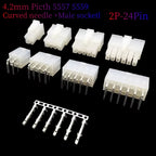 5Sets Molex Automotive Wire Connectors 5557/5569 Series 2P/4P/8P/10P/12P-24P Male Female Socket 4.2mm Plug for Electrical Wiring