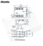 Three Phase Solid State Relay  DC Control AC 380V 3f SSR 40DA 10DA 25DA 80DA 100DA Module 3-32VDC Input 24-480VAC Load