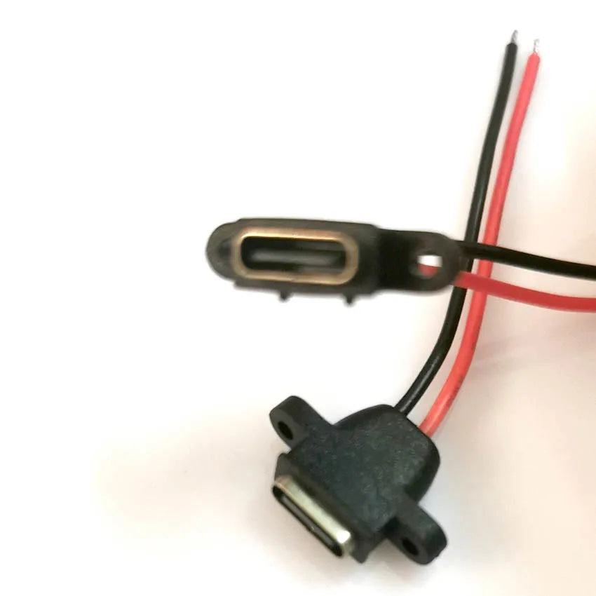 USB 3.1 Connector Type-C 2Pin SMD SMT Welding Wire Female Waterproof Female Socket Rubber Ring High Current Fast Charging Port