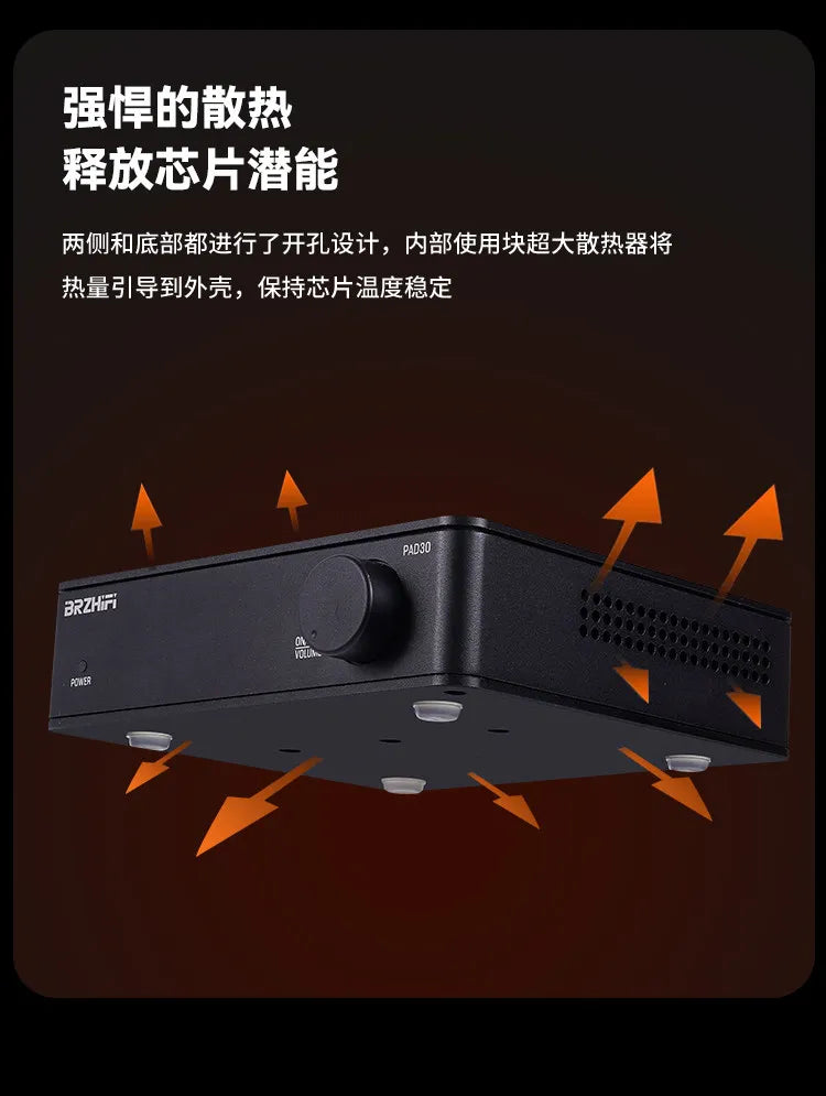 R-72 BRZHIFI Small Household High-End Digital Power Amplifier TPA3255 Dual-Core Power Amplifier PAD-30
