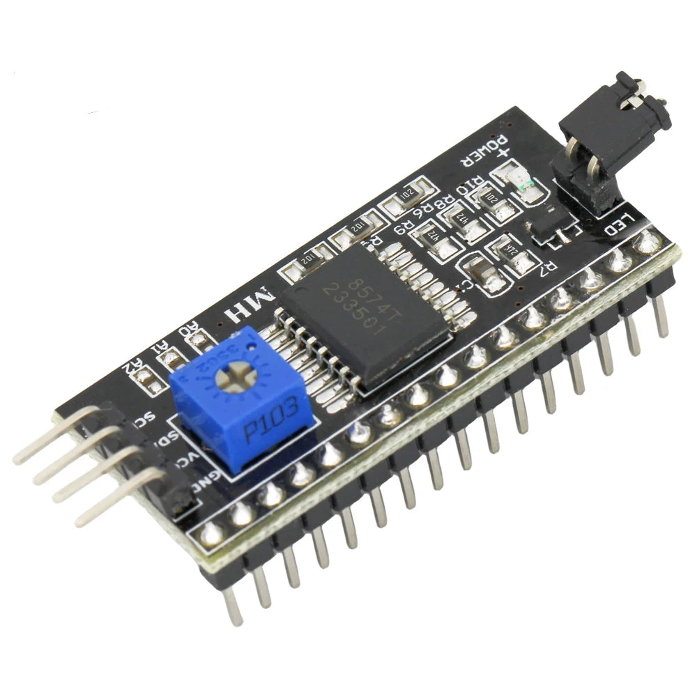 LCD1602 1602 LCD Module 16x2 Character LCD Display PCF8574T PCF8574 IIC I2C Interface 5V Blue / Yellow Green Screen for Arduino