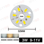 10PCS 9W 7W 5W 3W 2W SMD 5730 LED PCB Light Source Aluminum Light Board 20mm 23mm 50mm Mini LED Bulb Replacement Light Board