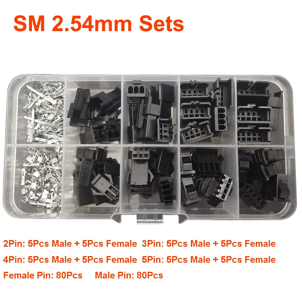 JST Box SH1.0/MX1.25/PH2.0/XH2.54/VH3.96/SM2.54/SYP Pitch Connector Terminal Kit SMD/Straight/Right Angle Type DIY