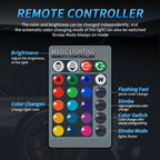 2pcs LED Fog Light H8 H11 H3 H7 5050SMD 9005 Hb3 H27 880 881 RGB Colorful 5050 H1 Bulbs Car Front Fog Lights Remote 12V White