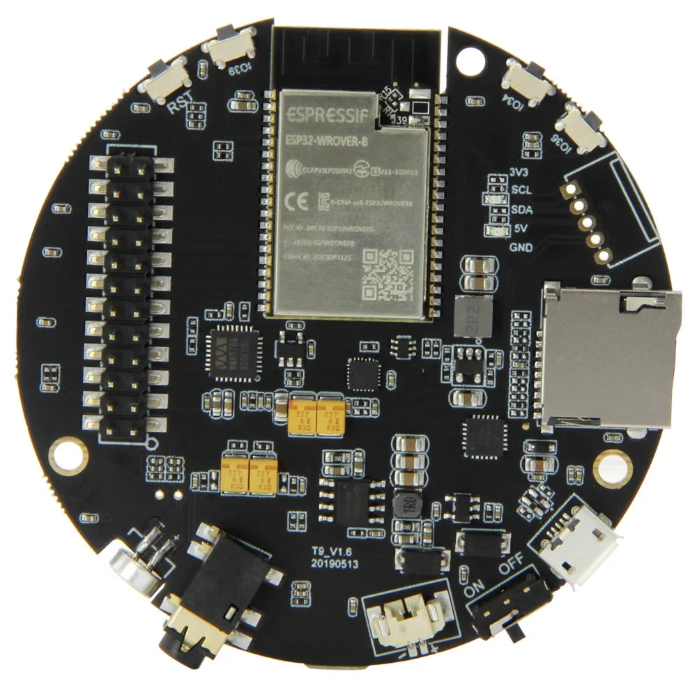 TAudio V1.6 ESP32-WROVER WiFi Bluetooth Module MPU9250 Gyro Accelerometer WM8978 12Bits Audio Chip SD Card Interface