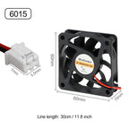 DC Cooling Fan 5V 12V 24V 3010/4010/5015/5010 Dupont Wire Cooler 5015 Turbo Blower Radiator Fans for 3D Printer Cooling