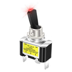 1PCS 30A 12V LED Toggle Switch Lighted Toggle Rocker Switch SPST ON Off 2 Position 3Pin For Automotive Car Aircraft