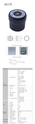 Quadrifilar Helix Multi-Satellite Multi-Frequency Spiral Antenna GPS BDS GLONASS L-Band Active UAV RTK