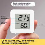 Temperature Gauge Mini LCD Digital Hygrometer: Indoor Room Humidity Meter Sensor Weather Home