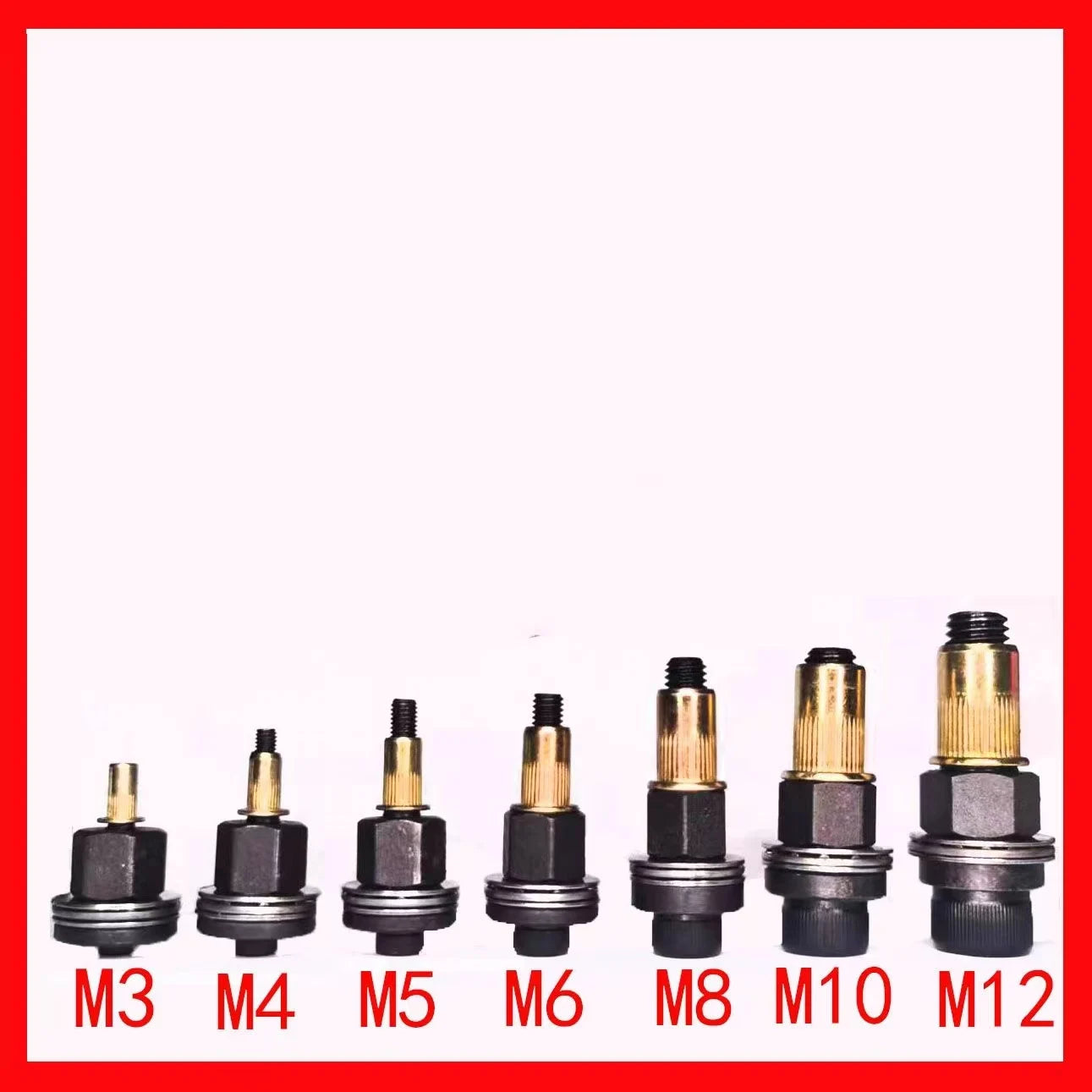 1PC M3 M4 M5 M6 M8 M10 M12 Hand Rivet Nut Gun Head Nuts Simple installation Riveter Rivnut Tool Accessory For Nuts