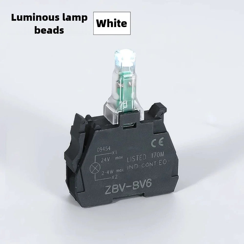 XB4 Double Button Switch with Light 22mm Emergency Stop Button Switch Momentary Self Reset Mushroom Power Push Button Switch 10A