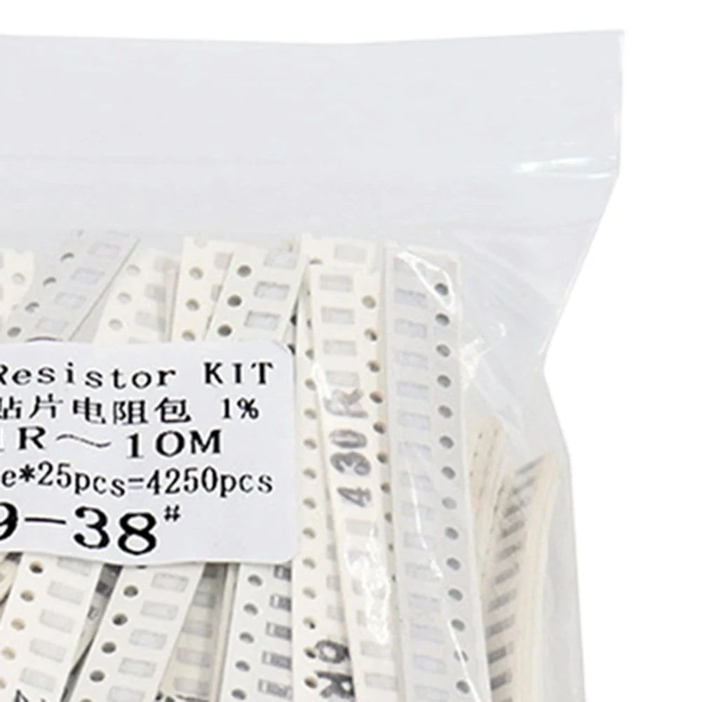 1206 For SMD Resistor Kit 1ohm-10M Ohm 1% Tolerance 4250pcs 170 Values Assorted Pack For Electronic Circuit Board Repair Project