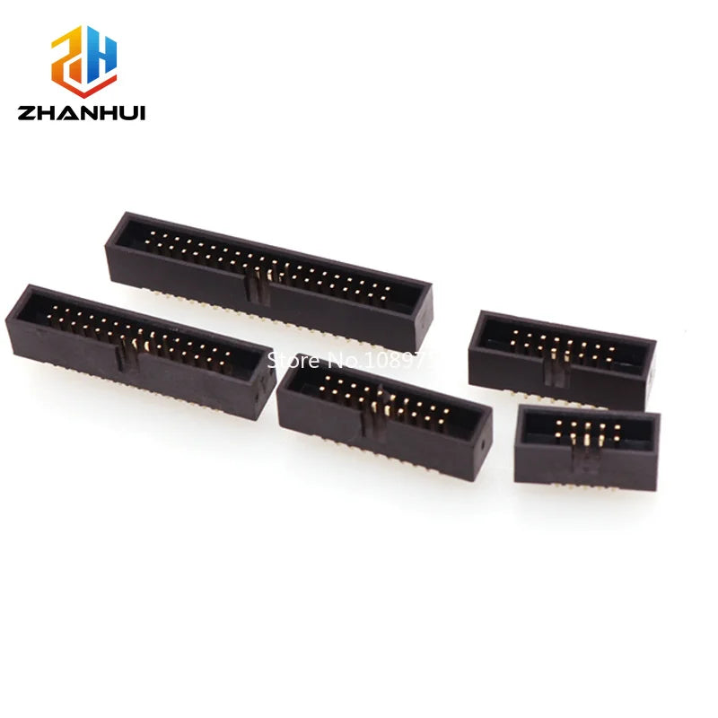 5Pcs 1.27mm Pitch IDC Box Header Connector 8-60P Straight Pin DIP Socket for FC Ribbon Cable PCB Board Terminal Block