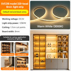 DC5V USB COB LED Strip Light 320LED/m High Density Flexible Self‑Adhesive LED Tape 3000K‑6500K For Cabinet TV Backdrop Decor