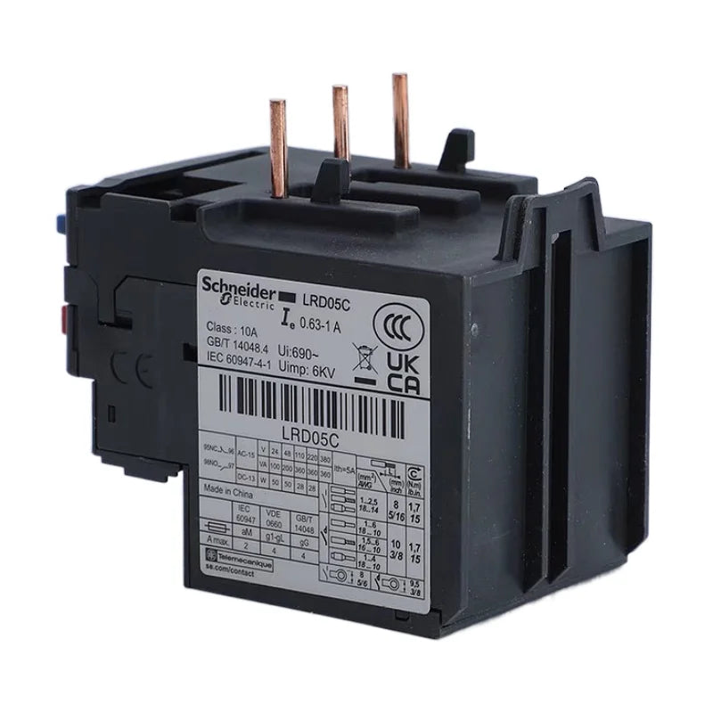 Schneider Electric LRD Thermal Overload Relay Series LRD08C to LRD35C 0.1-38A Compatible with LAD7B106C Base Plate
