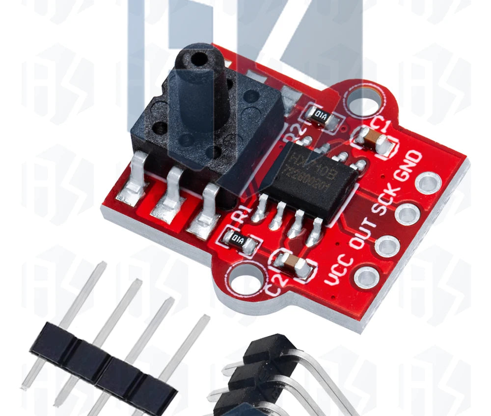 DC 3.3V/5V 0-40KPa Pressure Sensor Module with 2.5mm Soft Tube - Digital Liquid Water Level Controller Board for Arduino