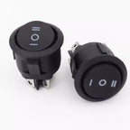 2/5pcs KCD1 20mm Round Switch 6PIN ON-OFF-ON 3 Position Rocker Switch 10A 125V