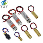 TZT 650nm 5mW 6MM 9MM 12MM Red Point / Line / Cross Laser Module Head Glass Lens Focusable Focus Adjustable Laser Head