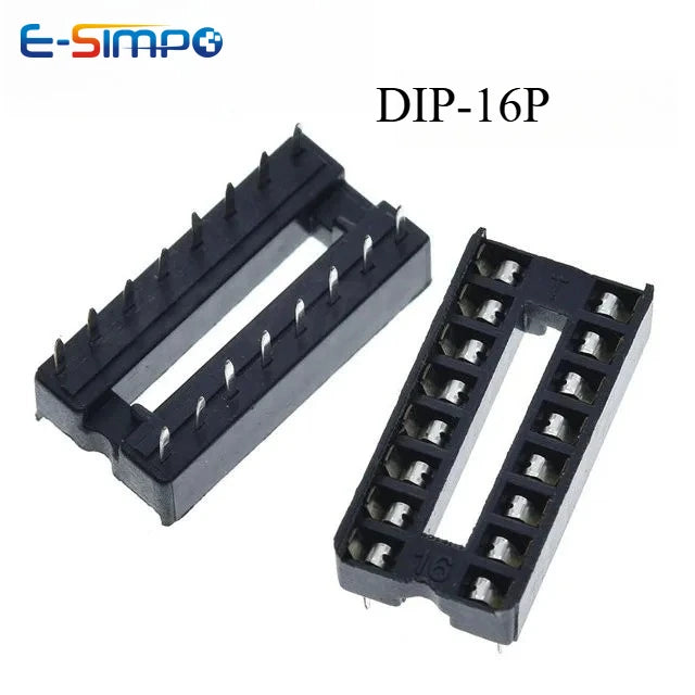 10PC 2.54mm IC Socket DIP6 DIP8 DIP14 DIP16 DIP18 DIP20 DIP28 DIP40 Pin Connector 8 14 16 18 20 24 28 40Pin DIP Socket Chip Base