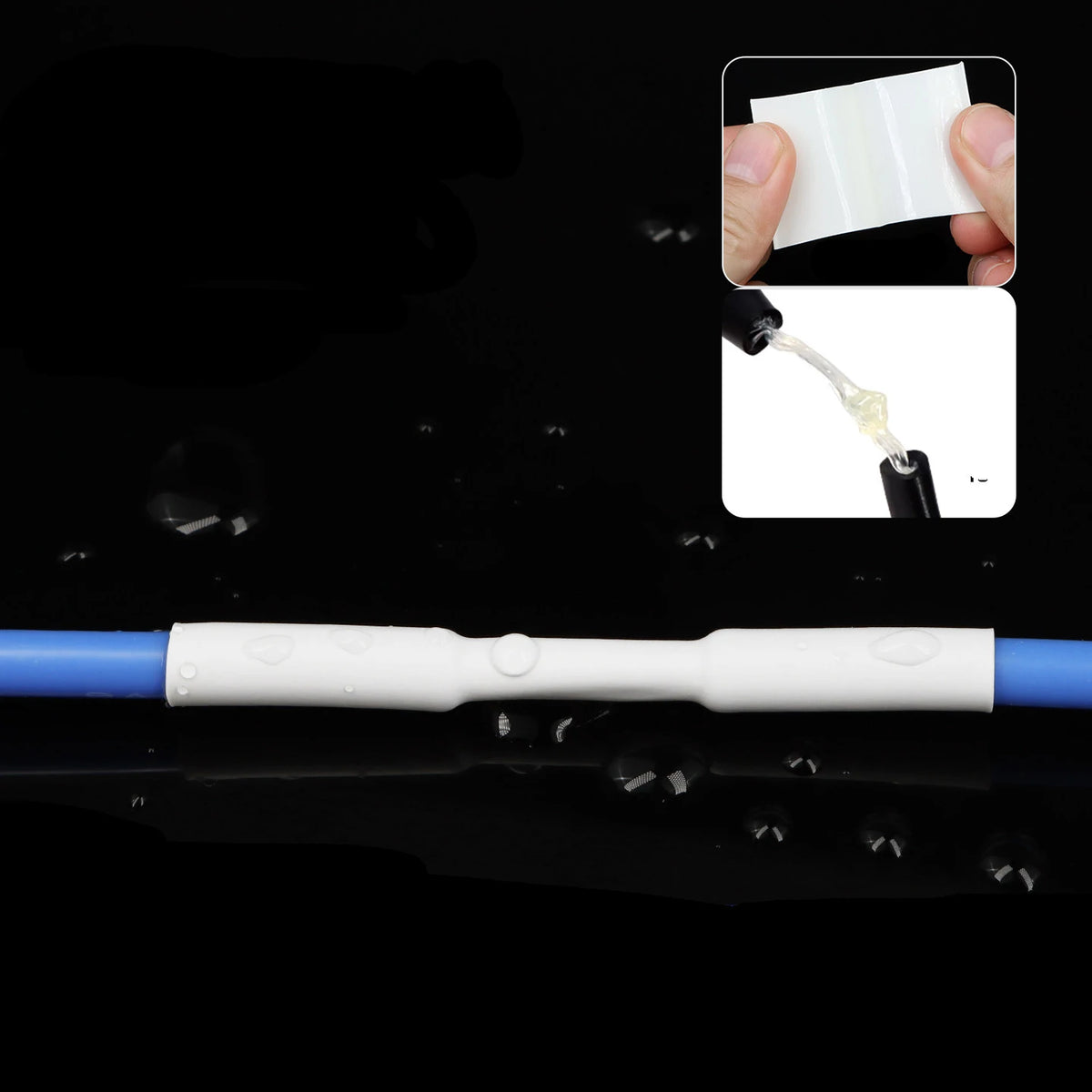 White 3/5M 3:1 Heat Shrink Tube With Glue Diameter 1.6 ~ 19.1mm Dual Wall Polyolefin Insulated Adhesive Lined Shrink Wrap Sleeve