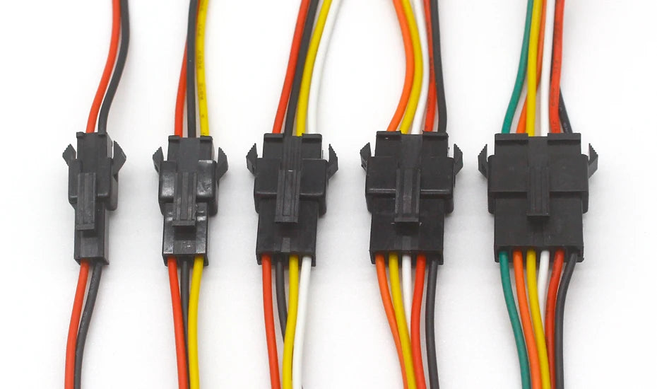 5pair-100pairs 3pin 4pin 5pin 6pin JST LED Connectors, Male and Female Connector for 3528 5050 RGB RGBW RGBWW LED Strip Light