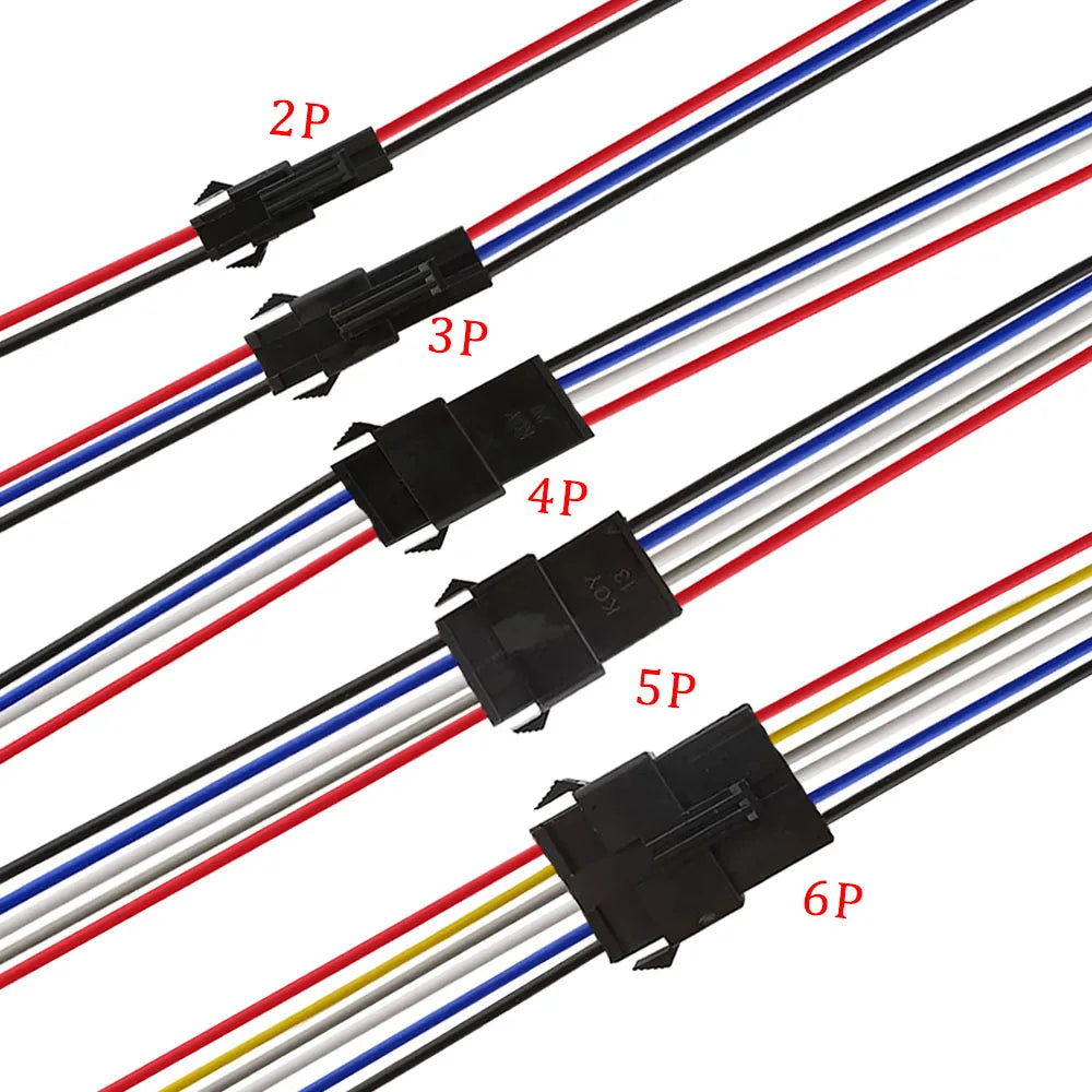 5Pair/10Pcs SM JST LED Connector Cable 2/3/4/5/6 Pin Plug Socket Male Female Wire Connector For RGB RGBW LED Strip Light Adapter