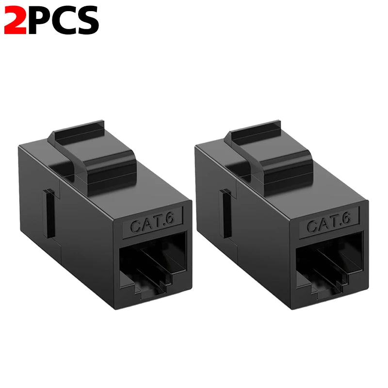 RJ45 Cat6 CAT5E Straight-Through Keystone Module Extender Adapter Couplers Plugs CAT6A RJ45 Inline Coupler Keystone Jack