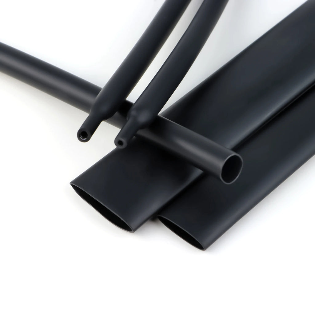 3/5M Black 3:1 Heat Shrink Tube With Glue 1.6mm - 50mm Dual Wall Adhesive Lined Polyolefin Shrinkin ﻿Wrap Cable Protect Sleeving