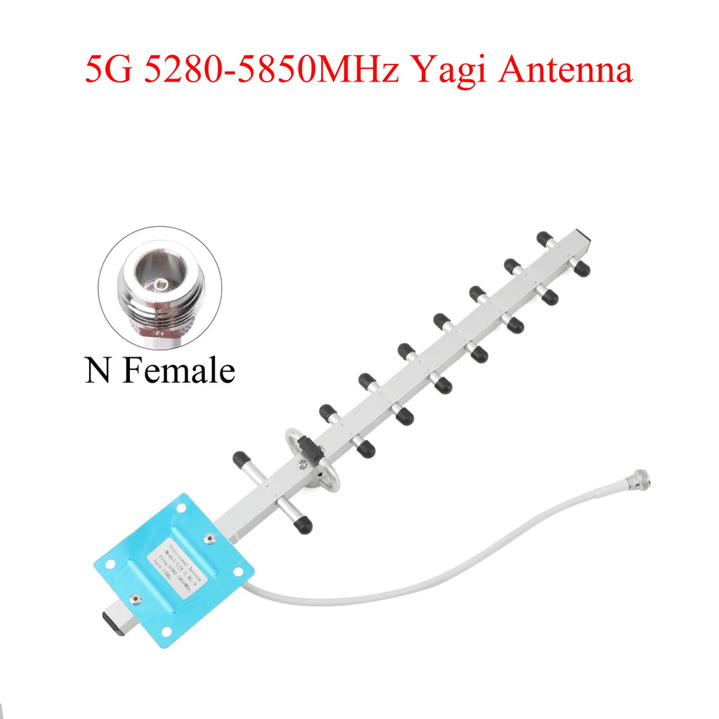 13dBi 5G Yagi Antenna 5280-5850MHz N Female External Outdoor Antenna For GSM UMTS LTE Mobile Repeater