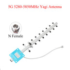 13dBi 5G Yagi Antenna 5280-5850MHz N Female External Outdoor Antenna For GSM UMTS LTE Mobile Repeater